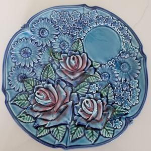 Unicorn | Royal Bouquet  Vintage Plate Floral Blue